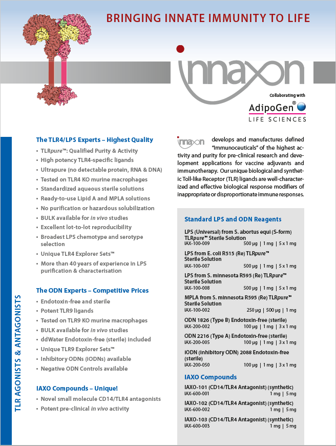 Innaxon Product Flyer 2018